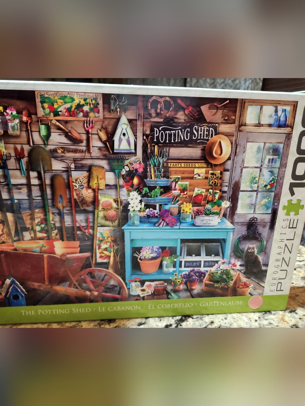 1000 Pcs. Jigsaw Puzzle Set - Colorful Potting Shed & Sewing Room - Picture 3 of 4